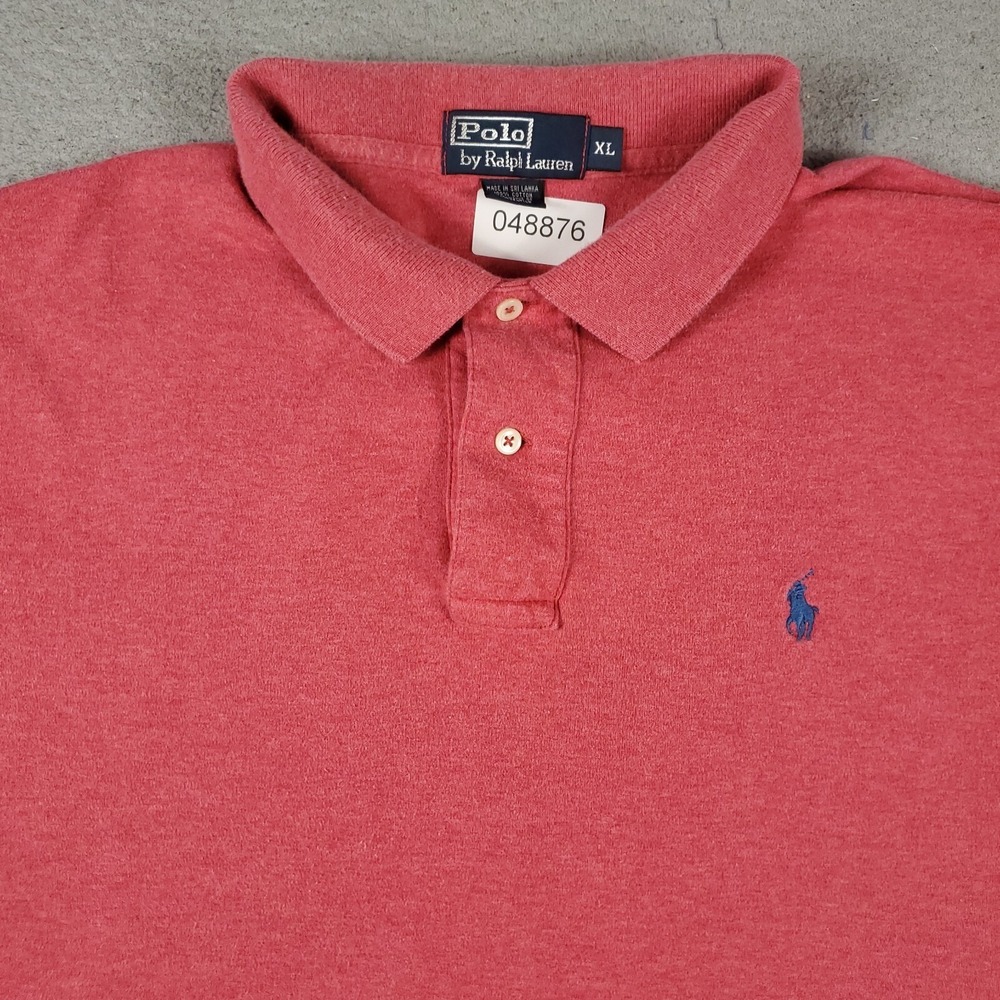 Ralph Lauren Polo Shirt Mens XL Red Pony Casual Short Sleeve